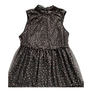 POP SUGAR-BLACK DRESS GOLD STARS-SIZE LARGE